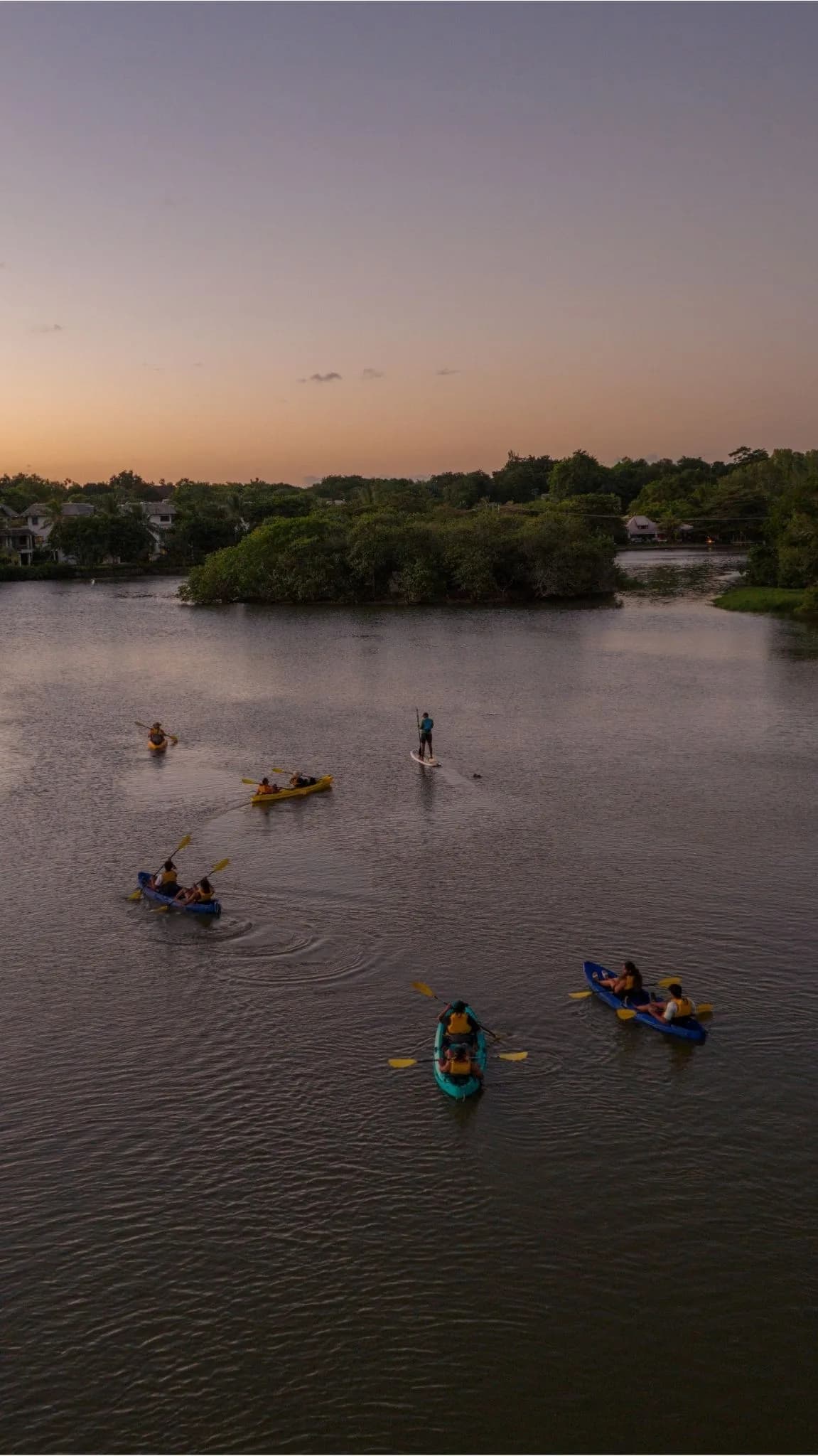 Kayak at Sunset on the Tamarin River photo 2