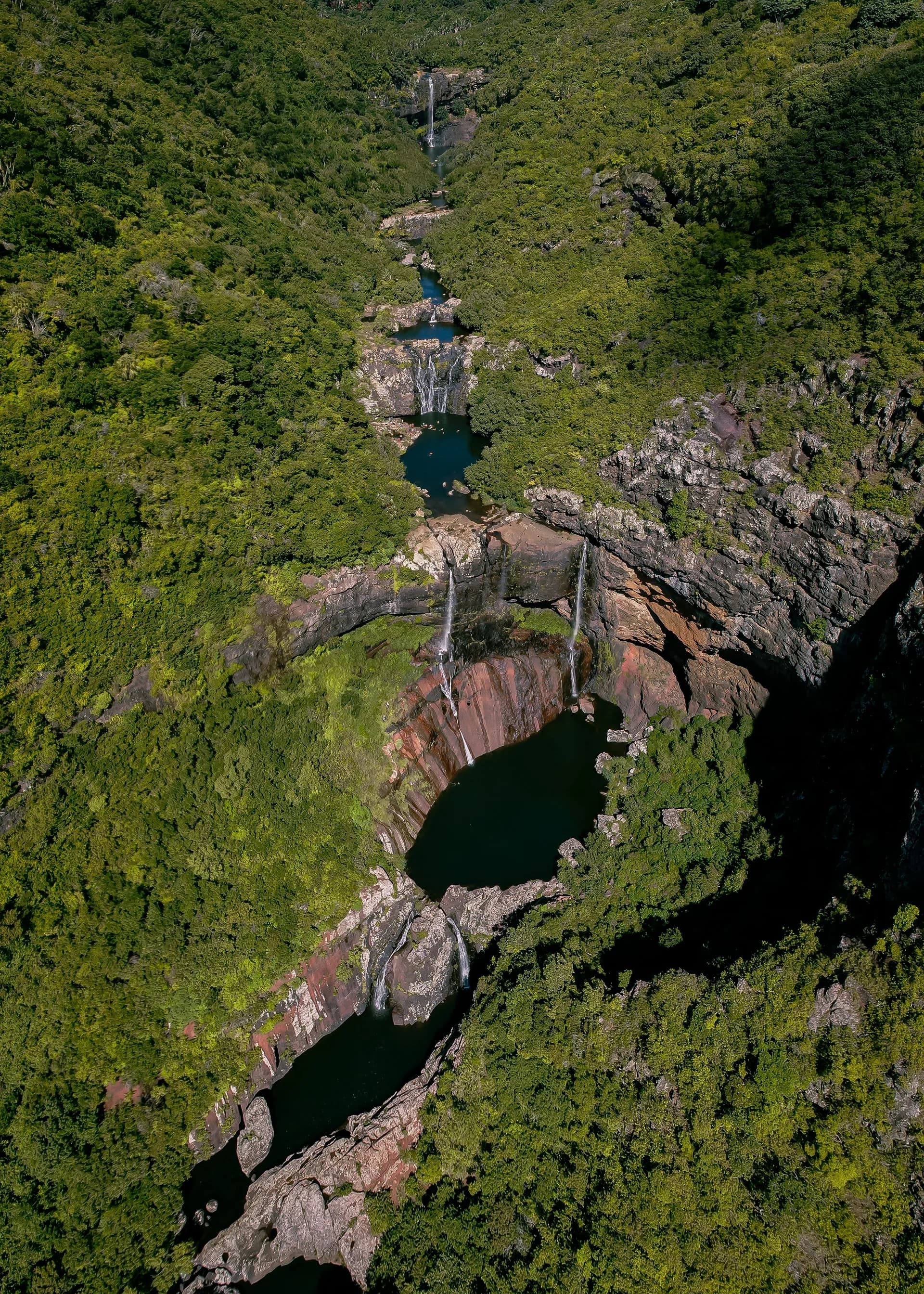Green highland landscape in the south of Mauritius