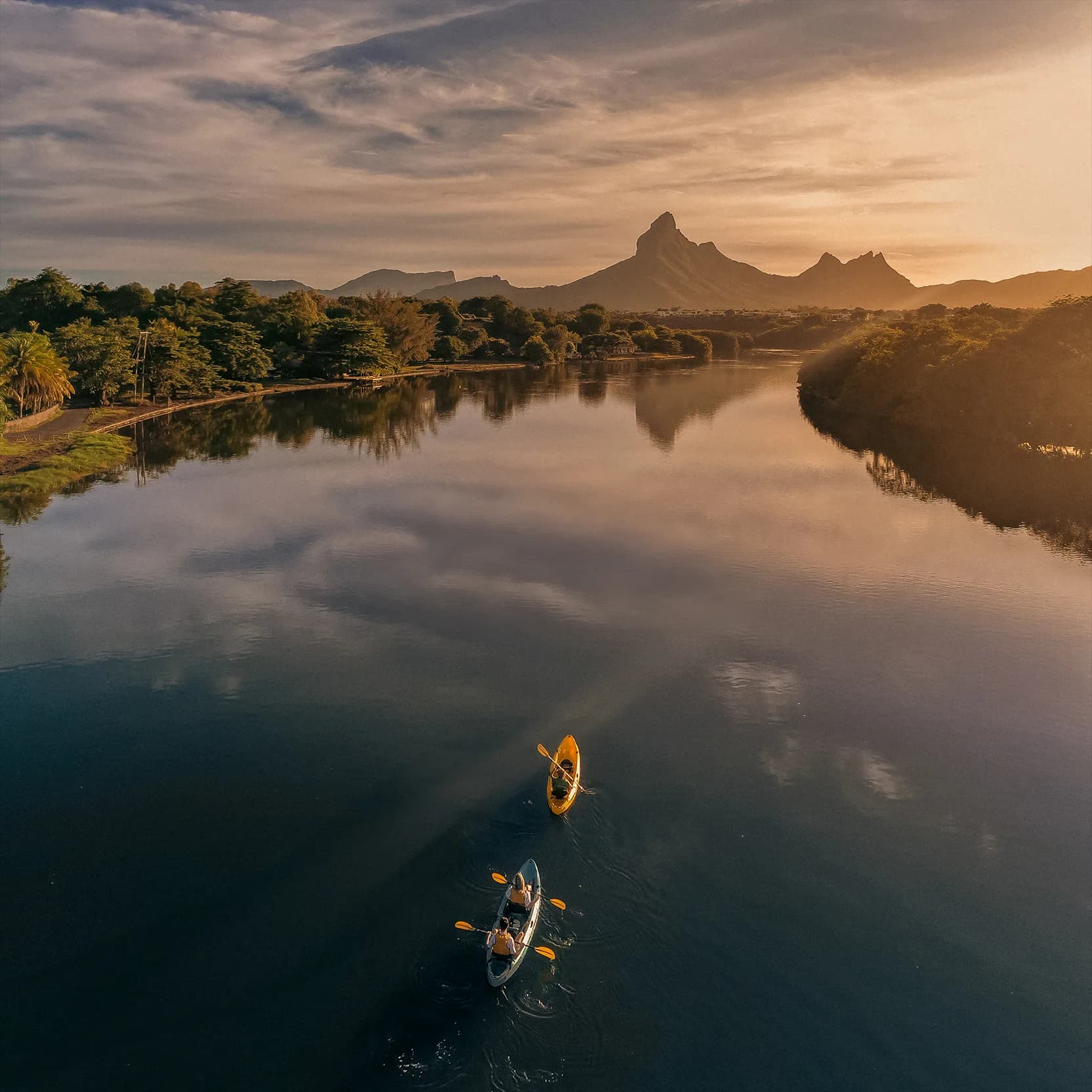 Kayak at Sunrise on the Tamarin River